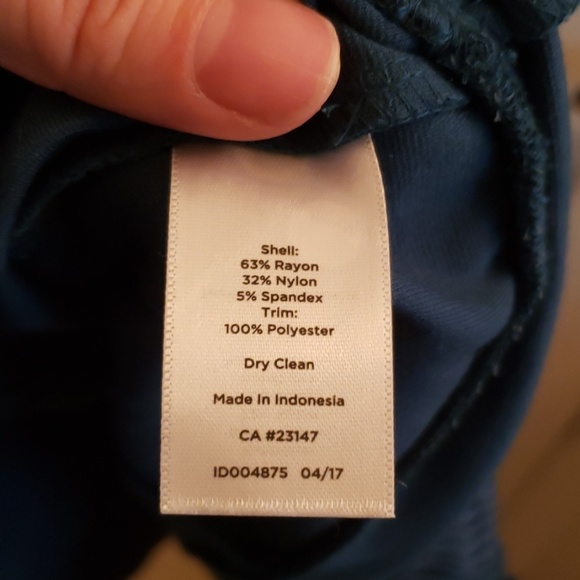 Women's Blue Green Dress by Talbots 2P - Picture 6 of 6